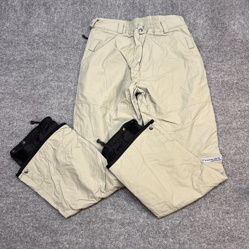 Columbia Snow Pants Womens M Beige Convert Insulated Ski Snowboard Winter Warm